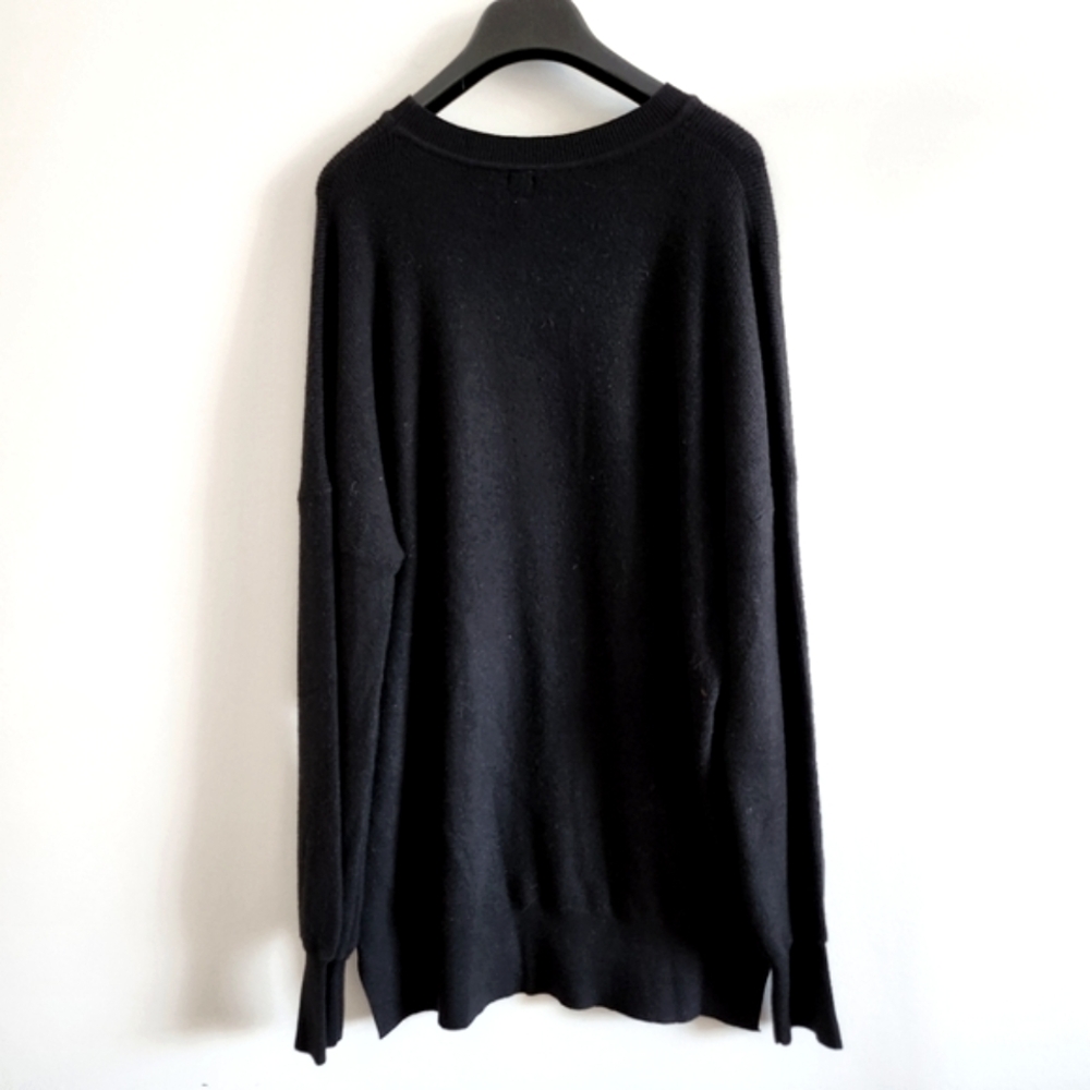 LUXE BY PRIVE I NWT XL Ribbed Knit Lounge Sweater I black